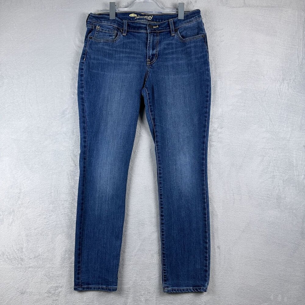 Old Navy Women's Straight Leg Jeans Sweet Heart Medium Wash Blue Size 10 Short